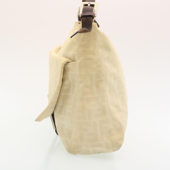 FENDI Zucca Canvas Mamma Baguette Shoulder Bag Beige Auth am2225g - Picture 5 of 10